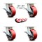 Service Caster 5 Inch Kingpinless Red Poly on Steel Wheel Caster Brakes 2 Swivel Locks, 4PK SCC-KP30S520-PUR-RS-SLB-BSL-2-SLB-2 - alternate 7